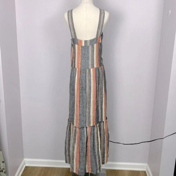 Joie Rosabel Halter 100% Linen Tiered Maxi Dress size medium - Picture 8 of 16